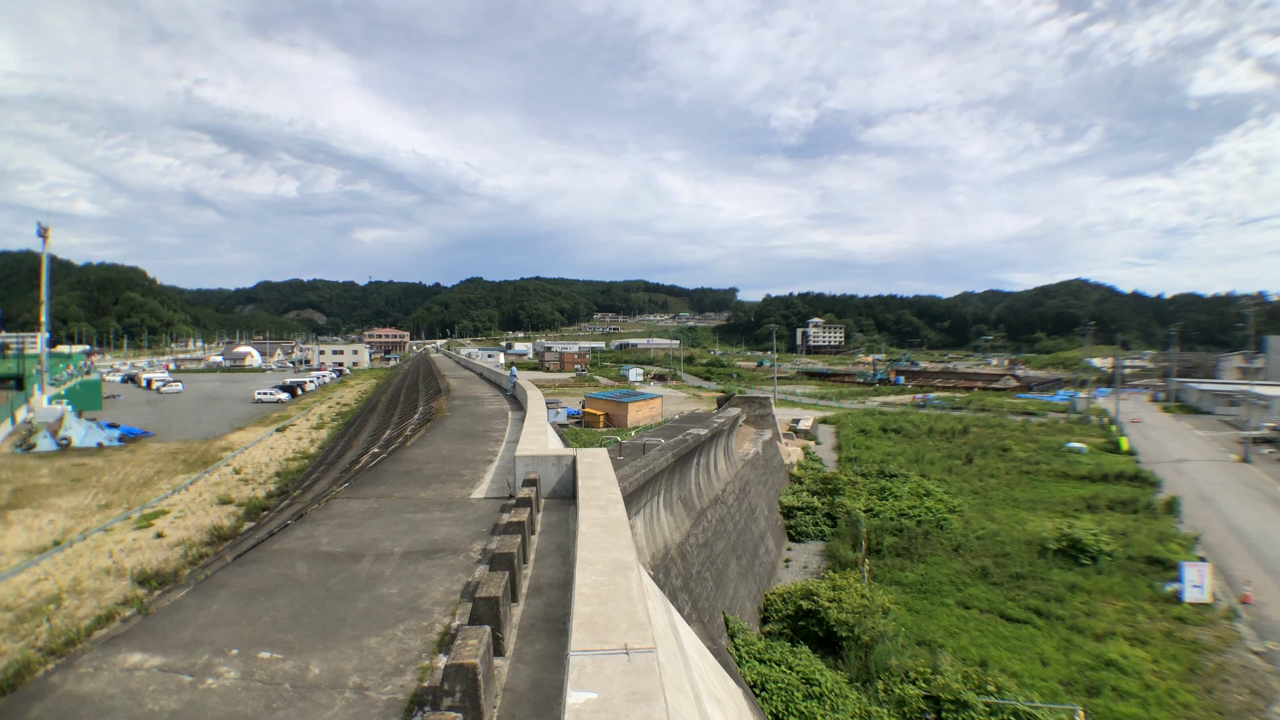 防潮堤から