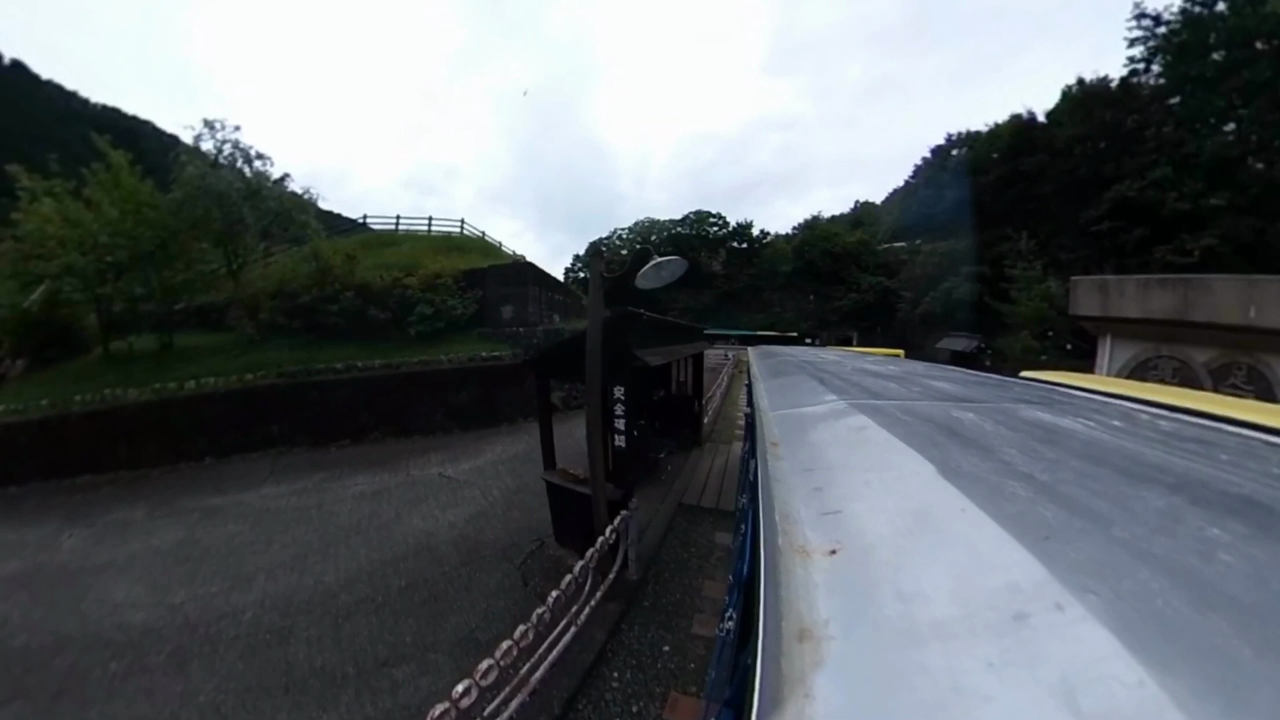 足尾銅山 トロッコ〜坑道内 動画
