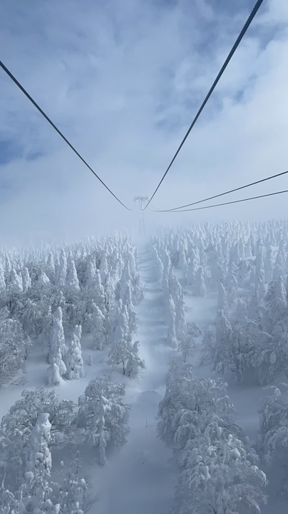 樹氷高原駅から地蔵山頂駅までの景色